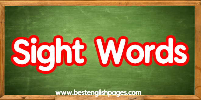 What Sight Words Should Kindergarteners Know