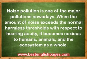 noise pollution essay 300 words