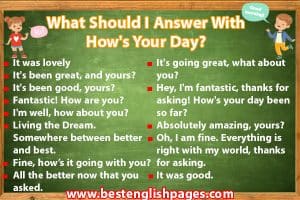 What Should I Answer with How s Your Day How s it going 112 Amazing 