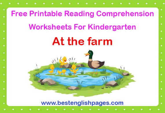 Kindergarten Reading Comprehension Passages Set 1 Freebie Reading 