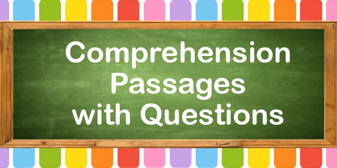 comprehension passages with questions and answers pdf