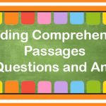 Reading Comprehension Passages with Questions and Answers Pdf: 6 Best Reading Passages Pdf