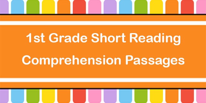 1st Grade Short Reading Comprehension Passages with Questions and Answers Pdf