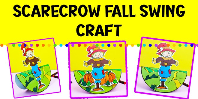 Printable Scarecrow Craft Template: EASY Paper Scarecrow Craft Template Autumn Craft Activities For Preschoolers